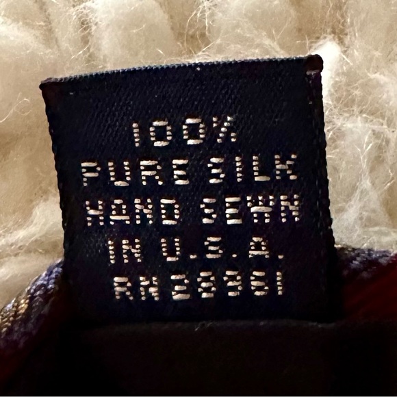 Burberry Burgundy and Blue Paisley Tie - Picture 6 of 6